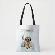Lhasa Apso Waterverf Gepersonaliseerde Hond