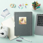 Lhasa Apso-waterverf sticker (iPad Cover)