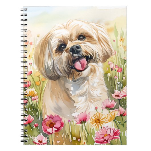Lhasa Apso-waterverfjournaal Notitieboek (Voorkant)