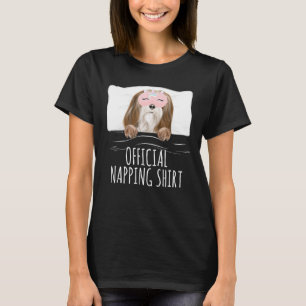 Lhasa Apsos Unicorn Slaap Mask Officiële Napping T-shirt