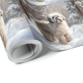 Lhasa heeft ook Kerstmis laten sneeuwen Cadeaupapier (Rol Hoek)