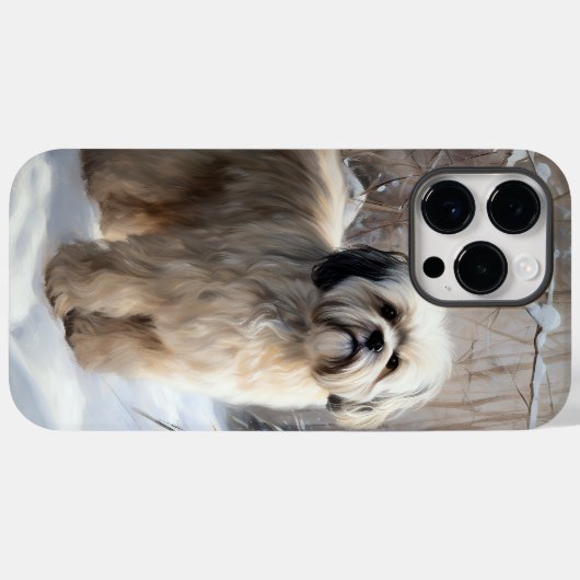 Lhasa heeft ook Kerstmis laten sneeuwen Case-Mate iPhone Case (Achterkant (horizontaal))