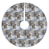 Lhasa heeft ook Kerstmis laten sneeuwen Kerstboom Rok (Voorkant)