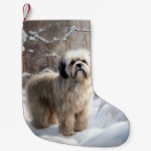Lhasa heeft ook Kerstmis laten sneeuwen Kleine Kerstsok (Voorkant)