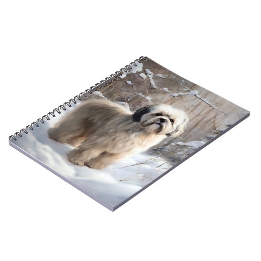 Lhasa heeft ook Kerstmis laten sneeuwen Notitieboek (Linkerzijde)