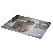 Lhasa heeft ook Kerstmis laten sneeuwen Snijplank (Hoek)