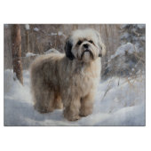 Lhasa heeft ook Kerstmis laten sneeuwen Snijplank (Voorkant)