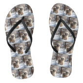 Lhasa heeft ook Kerstmis laten sneeuwen Teenslippers (Voetbed)