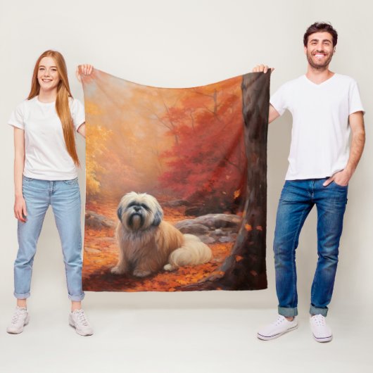Lhasa Ook in de herfst laat Herfst inspireren Fleece Deken (In situ)
