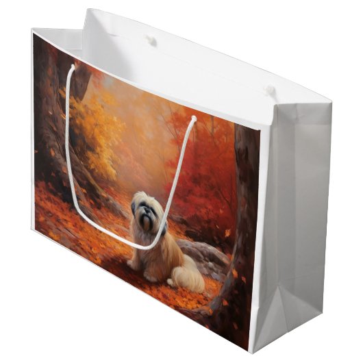 Lhasa Ook in de herfst laat Herfst inspireren Groot Cadeauzakje (Voorkant Gekanteld)