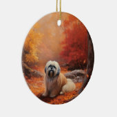 Lhasa Ook in de herfst laat Herfst inspireren Keramisch Ornament (Rechts)