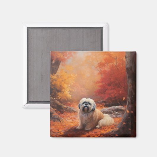 Lhasa Ook in de herfst laat Herfst inspireren Magneet (Voorkant / Achterkant)