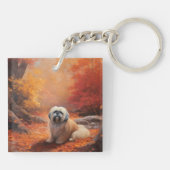 Lhasa Ook in de herfst laat Herfst inspireren Sleutelhanger (Achterkant)