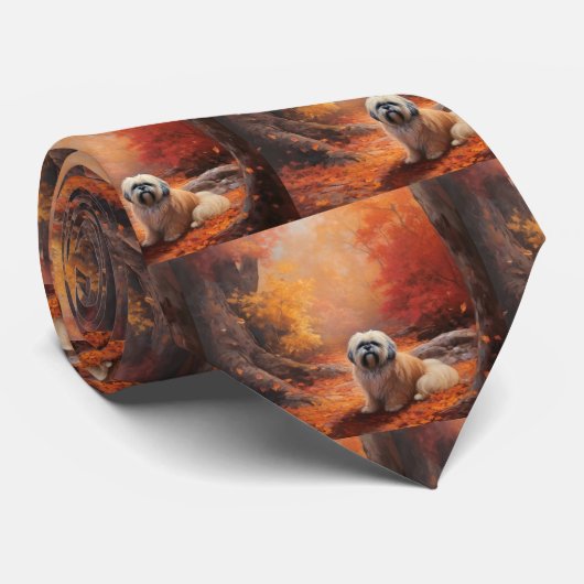 Lhasa Ook in de herfst laat Herfst inspireren Stropdas (Opgerold)