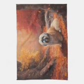 Lhasa Ook in de herfst laat Herfst inspireren Theedoek (Verticaal)