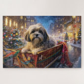 Lhasa Ook Kerstfeest Seizoen Legpuzzel (Horizontaal)