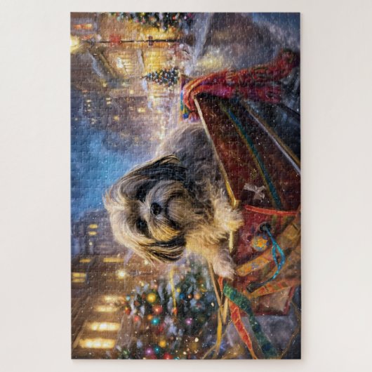 Lhasa Ook Kerstfeest Seizoen Legpuzzel (Verticaal)