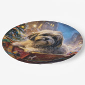 Lhasa Ook Kerstfeest Seizoen Papieren Bordje (Gekanteld)