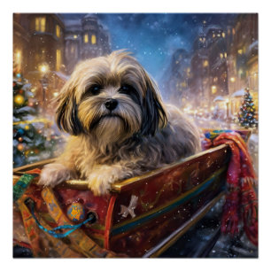 Lhasa Ook Kerstfeest Seizoen Perfect Poster
