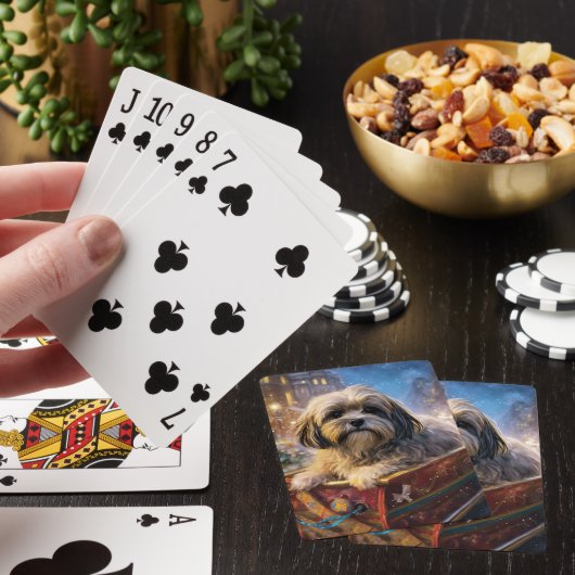 Lhasa Ook Kerstfeest Seizoen Pokerkaarten (Insitu)