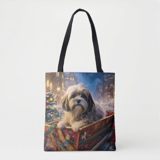 Lhasa Ook Kerstfeest Seizoen Tote Bag (Voorkant)