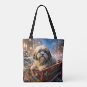 Lhasa Ook Kerstfeest Seizoen Tote Bag (Achterkant)