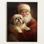 Lhasa ook met Kerstman feestelijke kerst Planner (Voorkant)