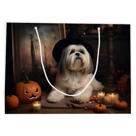Lhasa ook pompoenen Halloween eng Groot Cadeauzakje (Achterkant)