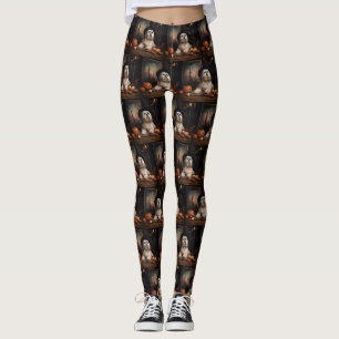 Lhasa ook pompoenen Halloween eng Leggings