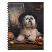 Lhasa ook pompoenen Halloween eng Notitieboek (Voorkant)
