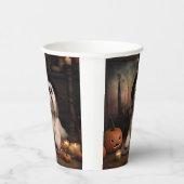 Lhasa ook pompoenen Halloween eng Papieren Bekers (Rechts)