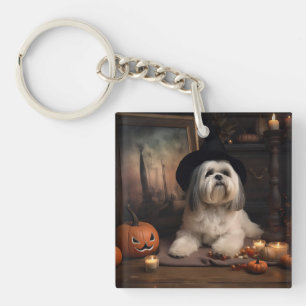 Lhasa ook pompoenen Halloween eng Sleutelhanger