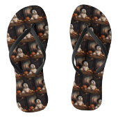 Lhasa ook pompoenen Halloween eng Teenslippers (Voetbed)