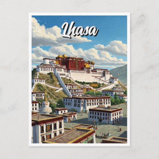 Lhasa Tibet Briefkaart (Voorkant)