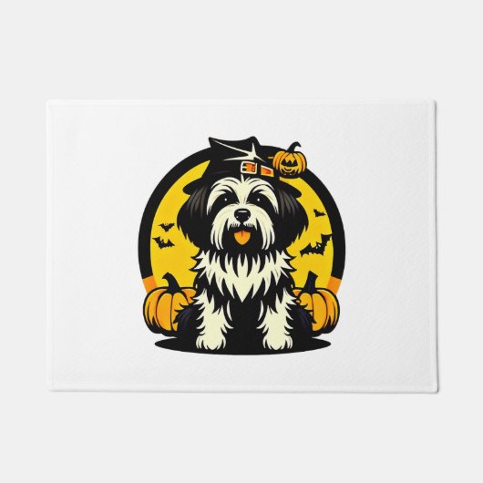 Lhasapoo hond halloween deurmat (Voorkant)