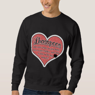 Lhasapoo Paw Prints Dog Humor Trui