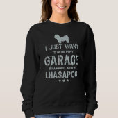 Lhasapoo Vader Garage Mannen Hangen Trui (Voorkant)