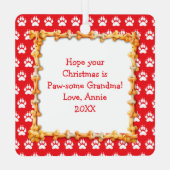 Lhaso Apso gepersonaliseerde kerst Metalen Ornament (Achterkant)