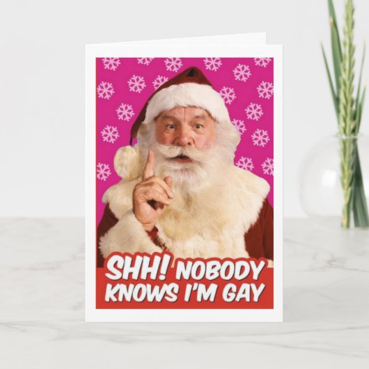 LHBT Gay Santa Kaart voor Kerst (Voorkant)