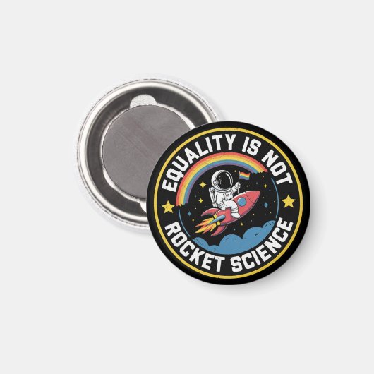 LHBT-gelijkheid niet Rocket Science Pride Ally Magneet (Voorkant / Achterkant)