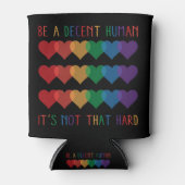 LHBT-hartretro een fatsoenlijk mens zijn, dat is h Blikjeskoeler (Voorkant)