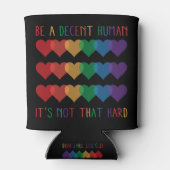 LHBT-hartretro een fatsoenlijk mens zijn, dat is h Blikjeskoeler (Achterkant)