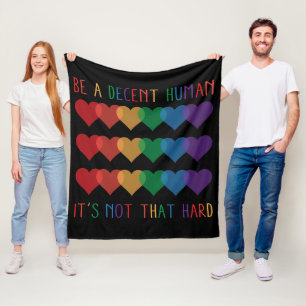 LHBT-hartretro een fatsoenlijk mens zijn, dat is h Fleece Deken
