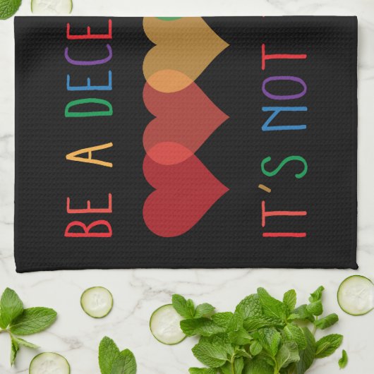 LHBT-hartretro een fatsoenlijk mens zijn, dat is h Theedoek (Gevouwen)