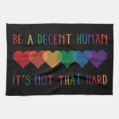 LHBT-hartretro een fatsoenlijk mens zijn, dat is h Theedoek (Horizontaal)