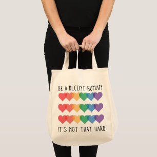 LHBT-hartretro een fatsoenlijk mens zijn, dat is h Tote Bag