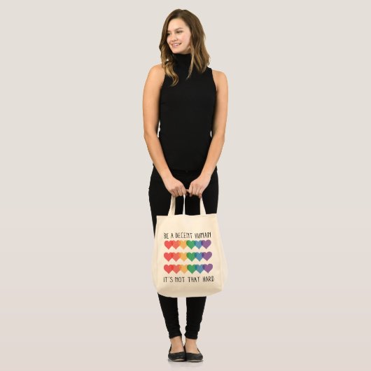 LHBT-hartretro een fatsoenlijk mens zijn, dat is h Tote Bag (Voorkant (model))