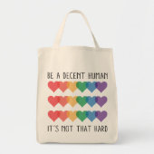 LHBT-hartretro een fatsoenlijk mens zijn, dat is h Tote Bag (Voorkant)
