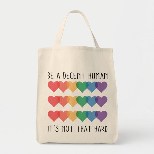 LHBT-hartretro een fatsoenlijk mens zijn, dat is h Tote Bag (Voorkant)