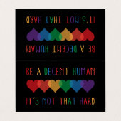 LHBT-hartretro een fatsoenlijk mens zijn, dat is h Visitekaartje (Buitenkant ongevouwen)